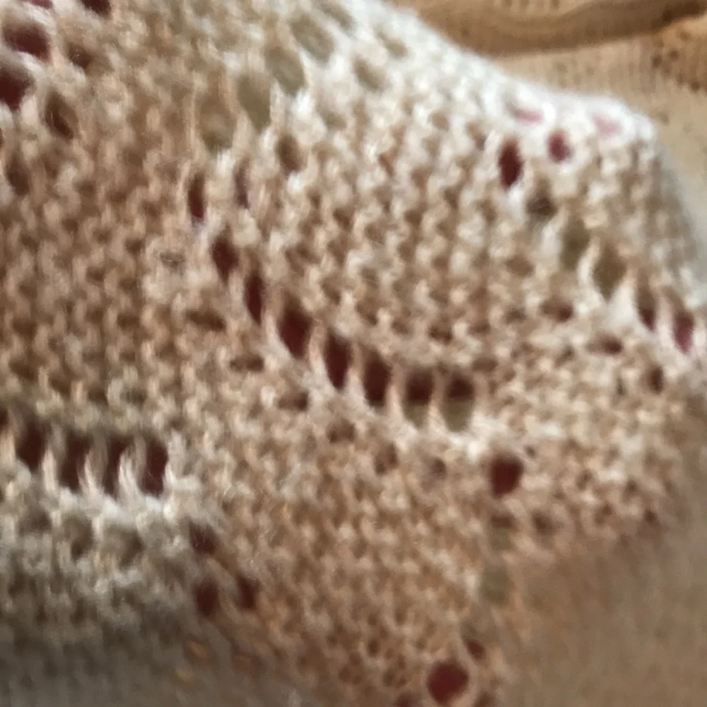 Cream open knit scallop edged flared tunic/mini dress EUC - Picture 4 of 6